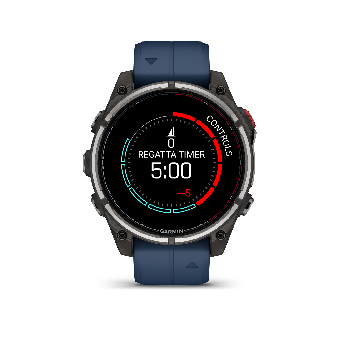 Garmin Quatix 8 Pro 47mm AMOLED Sapphire Titanium Blue Silicone Band