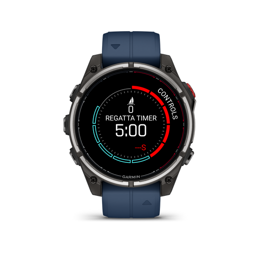 Garmin Quatix 8 Pro 47mm AMOLED Sapphire Titanium Blue Silicone Band