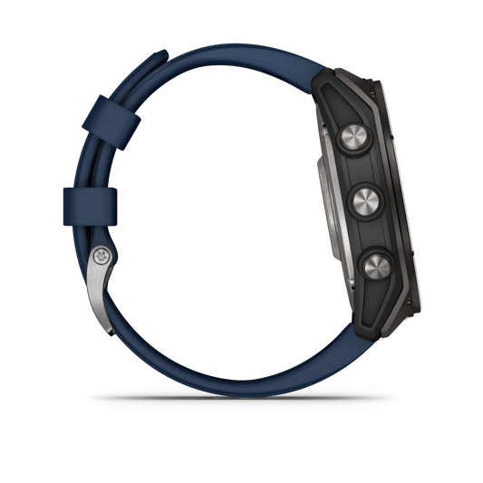 Garmin Quatix 8 51mm AMOLED Sapphire Titanium Blue Silicone Band