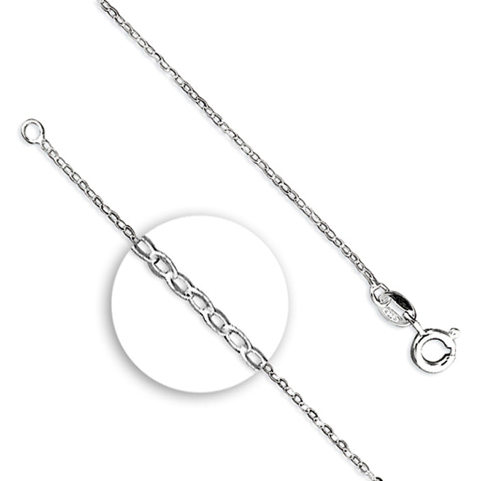 51cm silver fine chain
