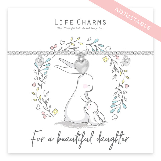 Beautiful Daughter Life Charms Bracelet