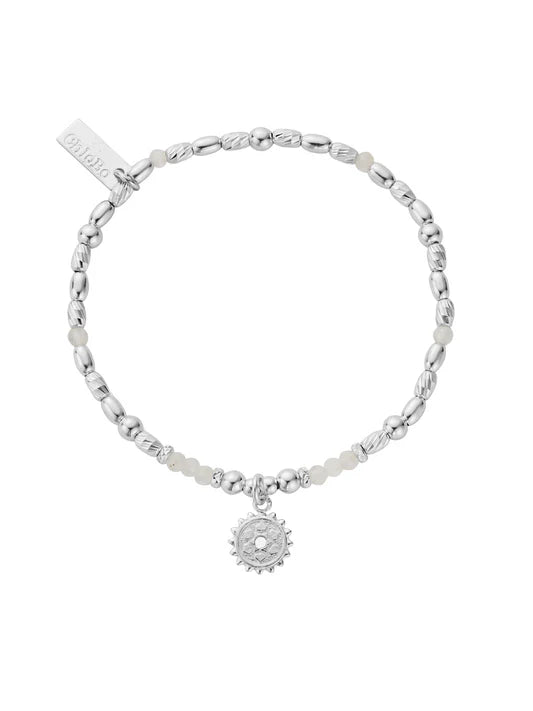 Silver Moonstone Crown Chakra Bracelet