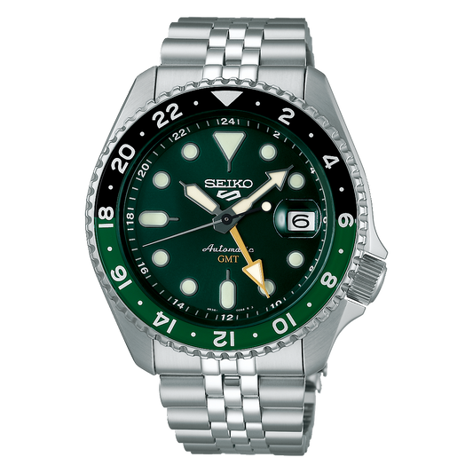 Seiko 5 Sports SKX GMT Bi-Colour Green Gents Watch