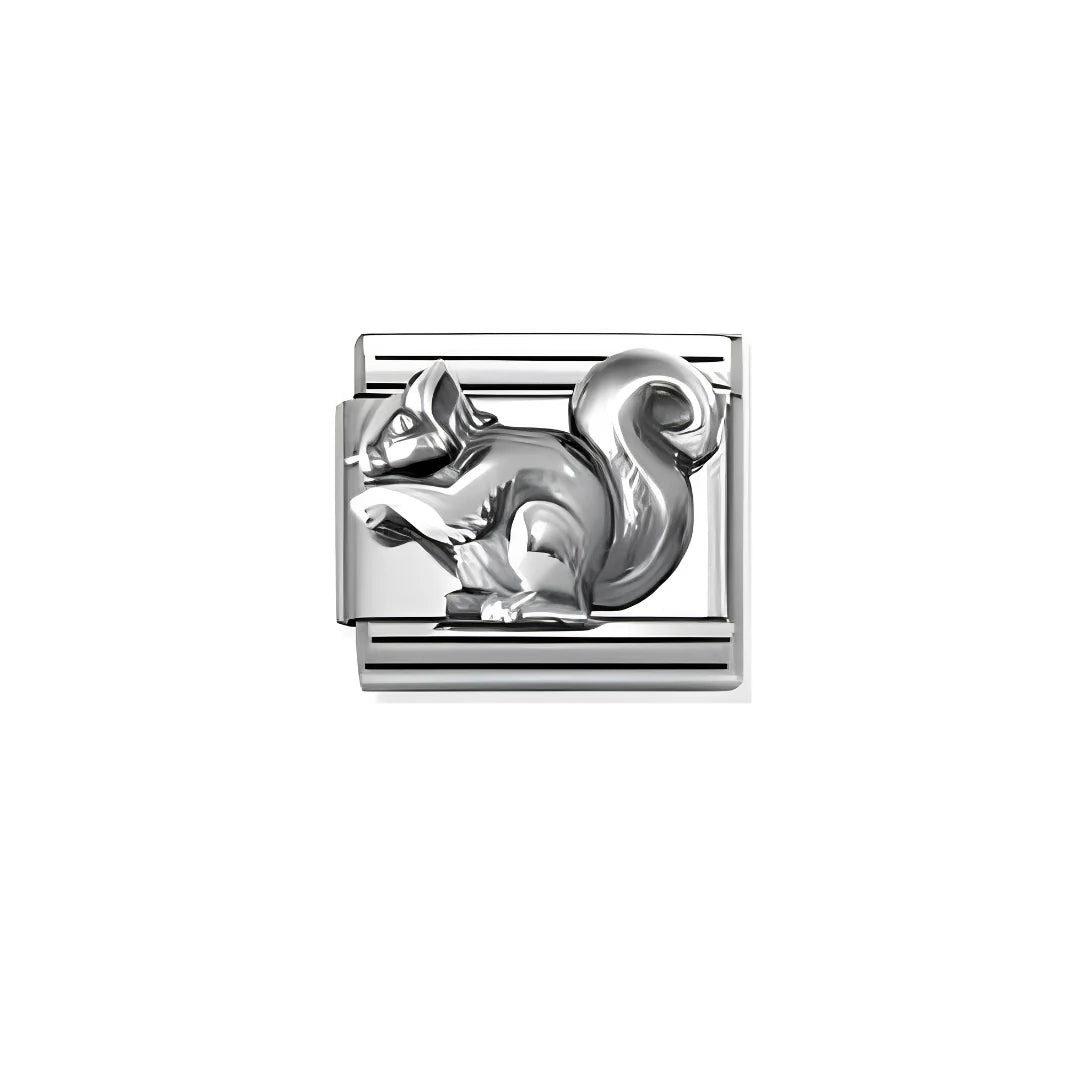 Composable Classic 925 Sterling Silver Silver Squirrel Charm
