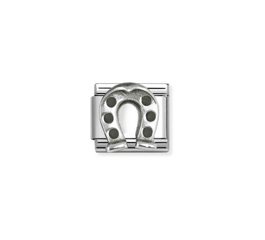Composable Classic Oxidised Upside Down Horseshoe Charm
