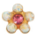 760c AB & rose crystal flower