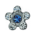 119c 5mm clear & sapphire flower
