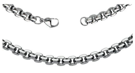 S.steel polished belcher necklace