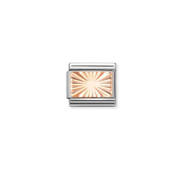 Classic Rose Gold Etched Plate Link