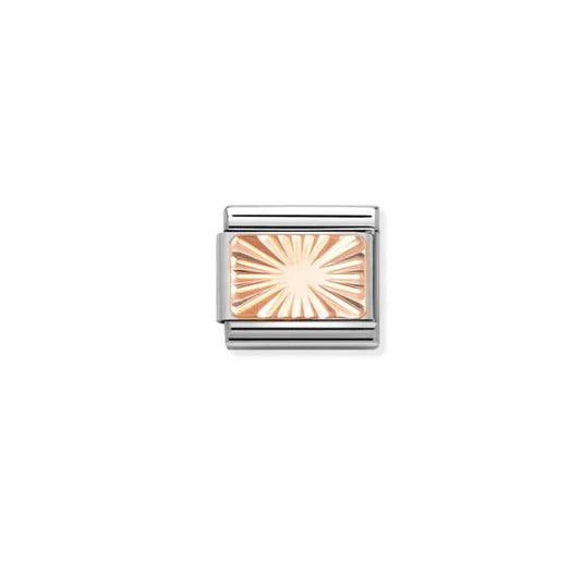Classic Rose Gold Etched Plate Link