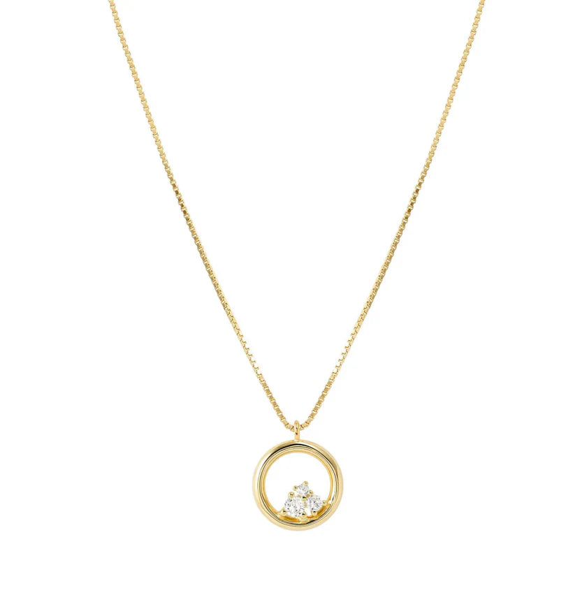 Dream Beats Necklace with Yellow Cubic Zirconia Yellow Round