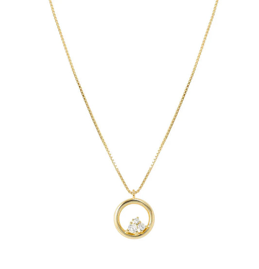Dream Beats Necklace with Yellow Cubic Zirconia Yellow Round