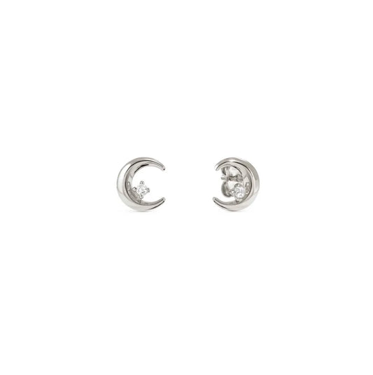 Dream Beats Sterling Silver Moon Earrings