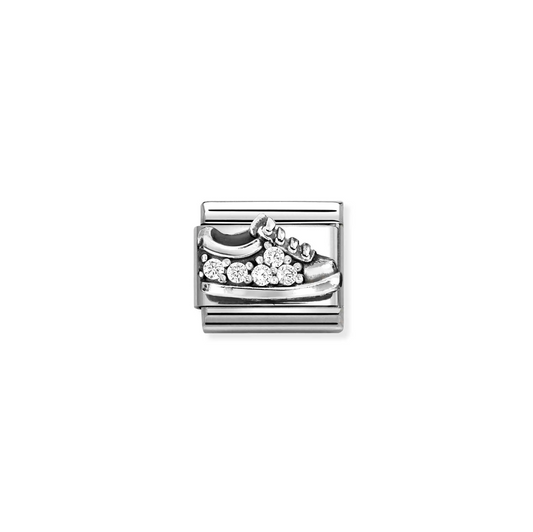 Composable Classic White Sneakers Steel Link Charm