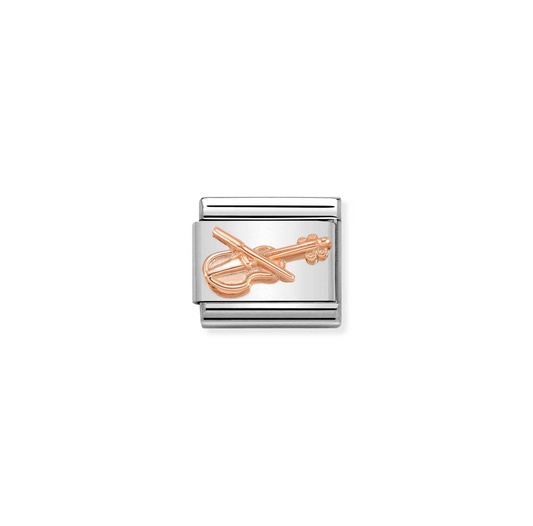 Classic Rose Gold Violin Charm