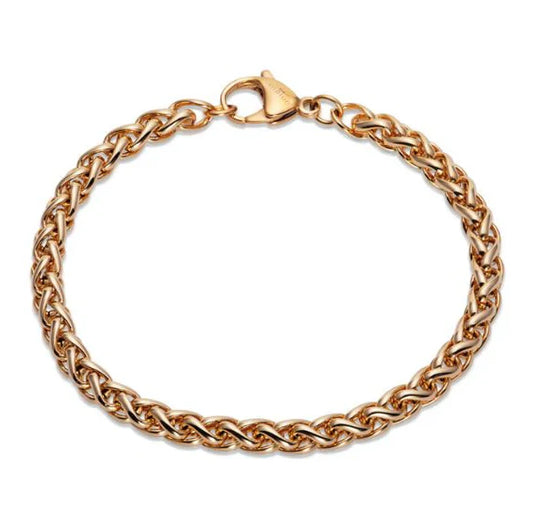 Yellow Gold IP Plated Stainless Steel 21cm Bracelet