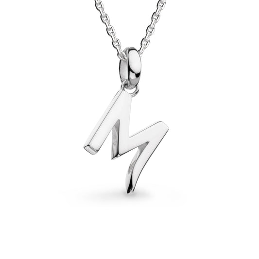 Sterling Silver Capital M Initial Necklace