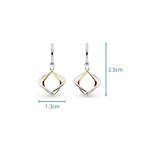 Alicia Golden Petite Drop Earrings