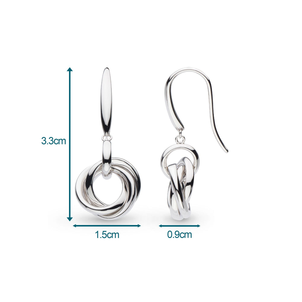 Bevel Trilogy Link Drop Earrings