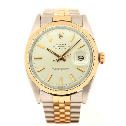 Men's Bi-Metal Rose Gold and Steel DateJust 1601