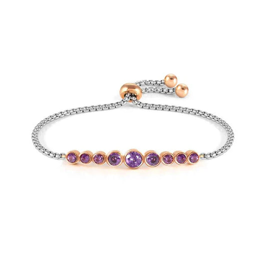 Milleluci Light Purple Circle Bar Bracelet