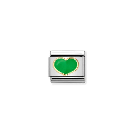 Yellow gold green heart