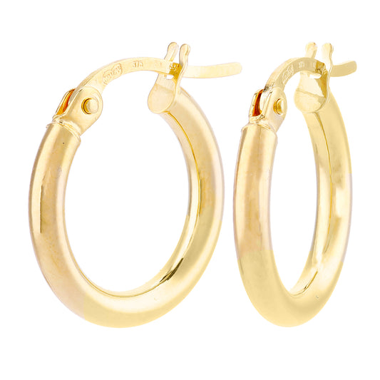 Yellow Gold 10mm Hoop Earrings