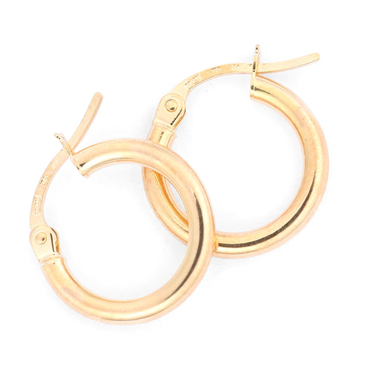 Yellow Gold 10mm Hoop Earrings