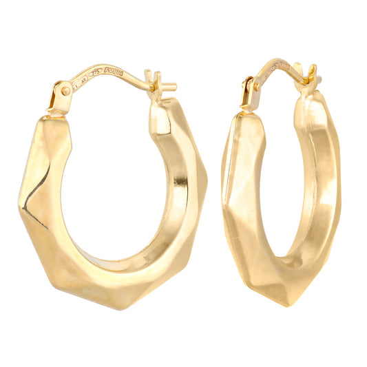 Yellow Gold Medium Hoop Earrings