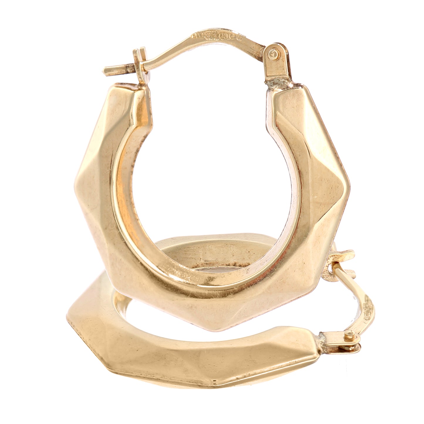 Yellow Gold Medium Hoop Earrings