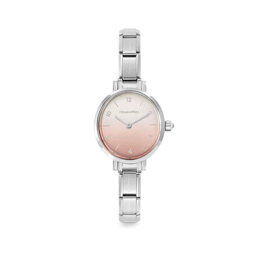 Paris Steel & Pink Pastel Fade Dial Watch