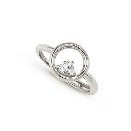 Dream Beats Ring with Cubic Zirconia Round