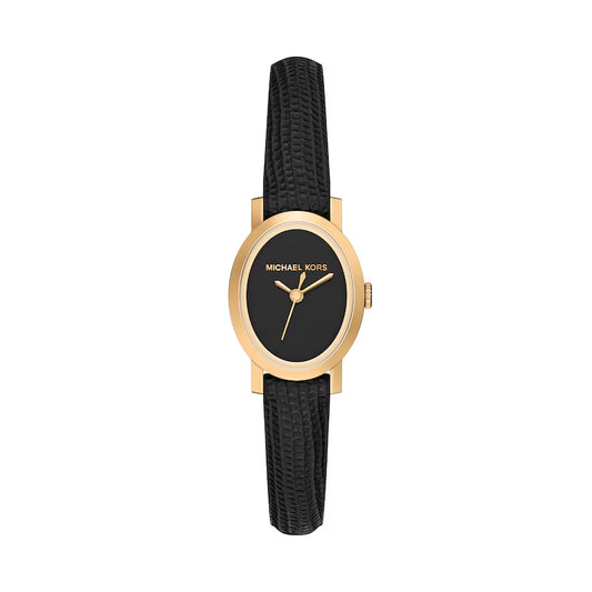 Petite Maude Gold-Tone and Lizard Embossed Leather Watch