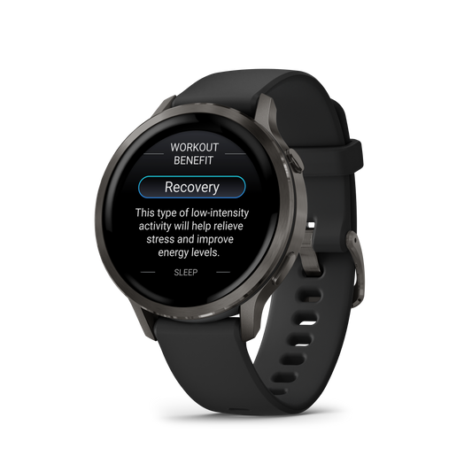 Garmin Venu 4 41mm Slate with Black Silicone Band