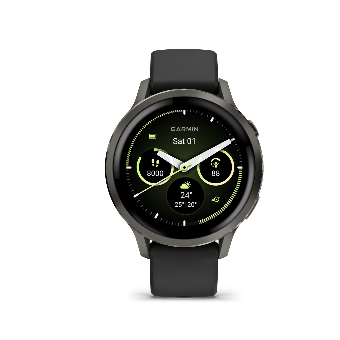 Garmin Venu 4 41mm Slate with Black Silicone Band