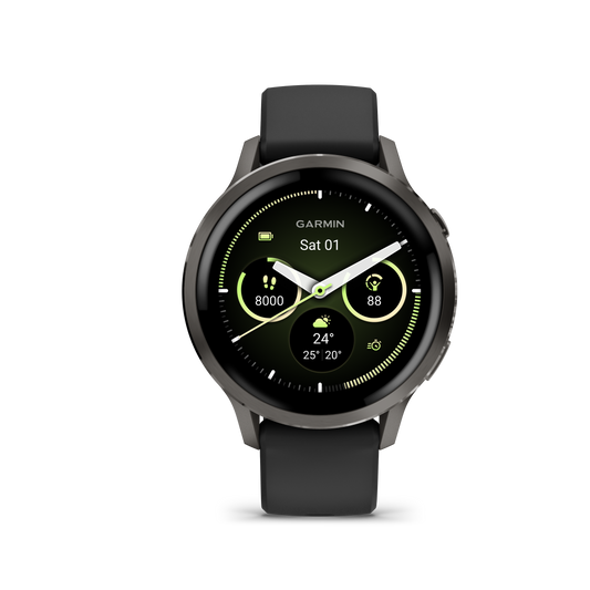 Garmin Venu 4 41mm Slate with Black Silicone Band