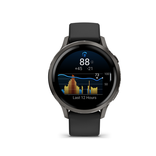 Garmin Venu 4 41mm Slate with Black Silicone Band