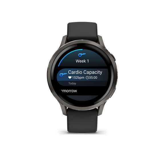 Garmin Venu 4 41mm Slate with Black Silicone Band