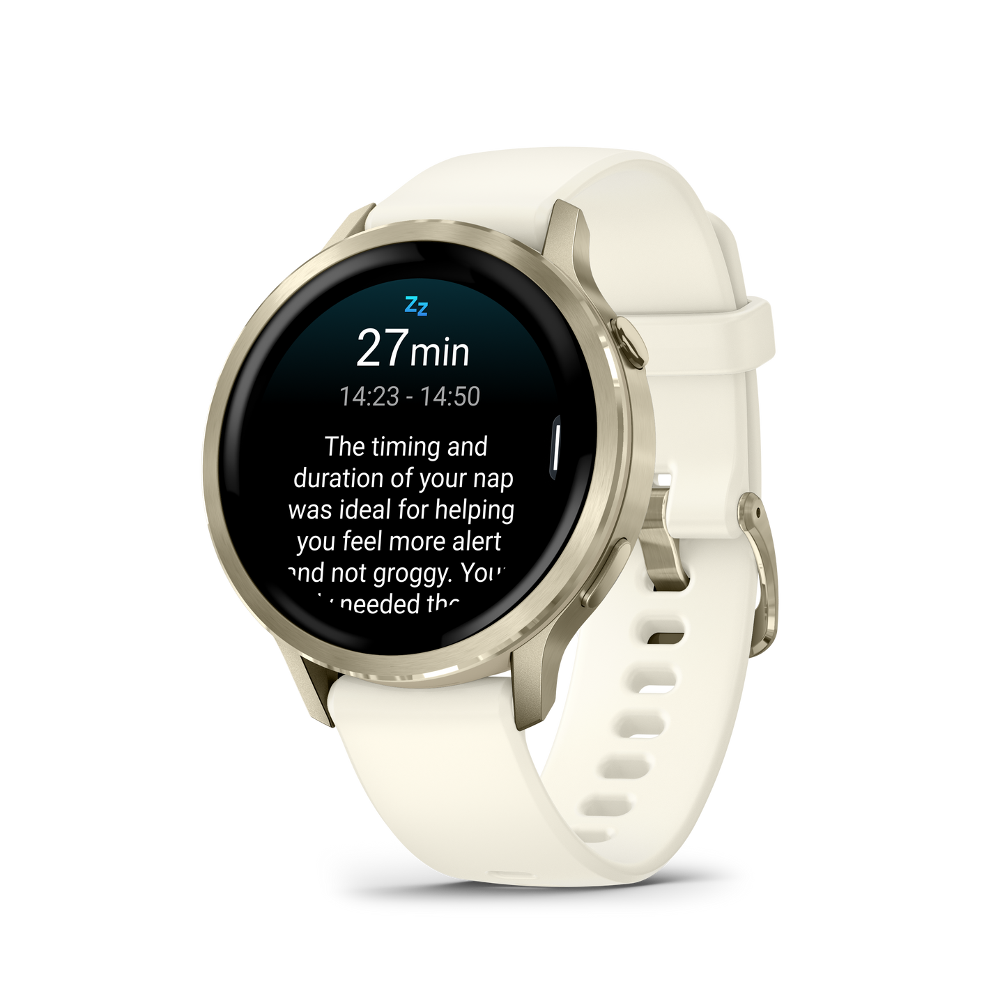 Garmin Venu 4 41mm Lunar Gold with Bone Silicone Band