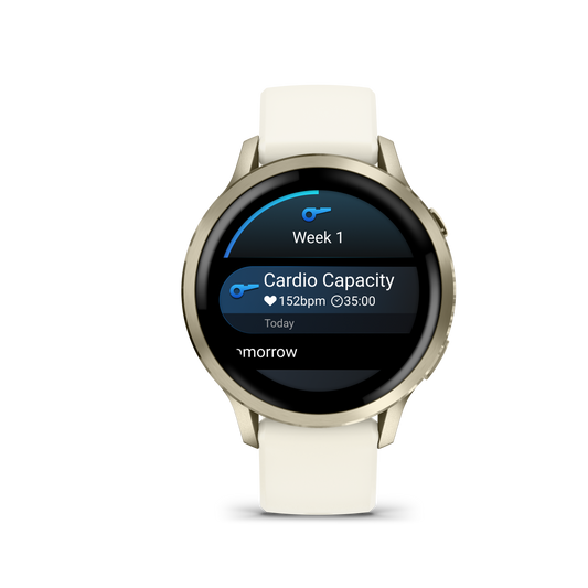 Garmin Venu 4 41mm Lunar Gold with Bone Silicone Band