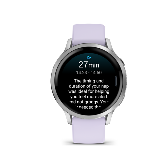 Garmin Venu 4 41mm Silver with Periwinkle Silicone Band