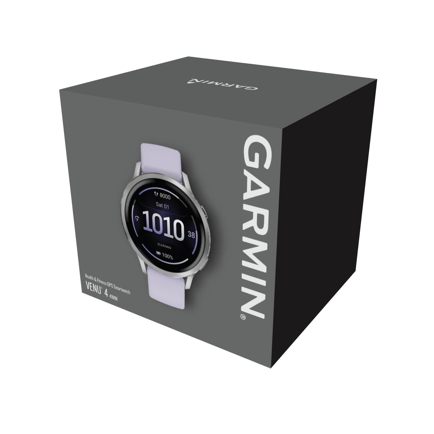 Garmin Venu 4 41mm Silver with Periwinkle Silicone Band