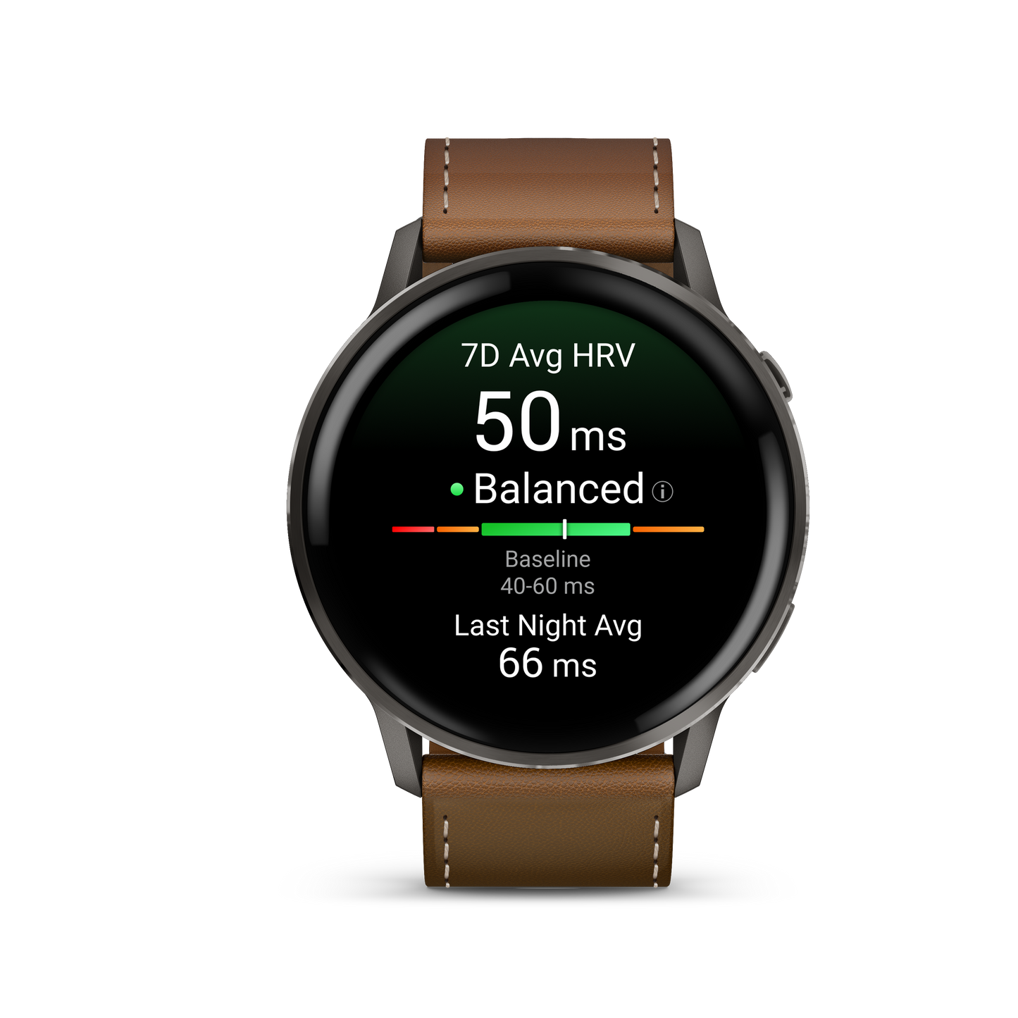 Garmin Venu 4 45mm Slate with Black Silicone Band and Brown Leather Band