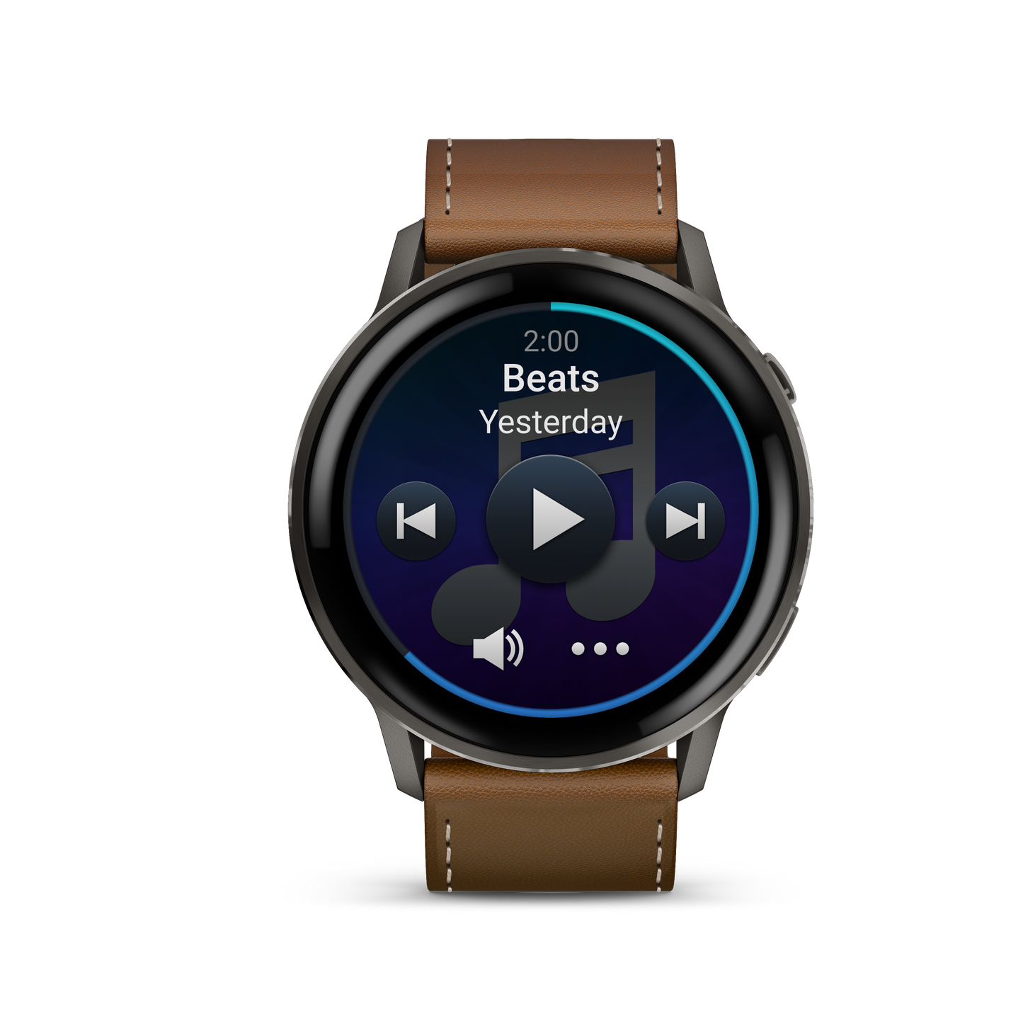 Garmin Venu 4 45mm Slate with Black Silicone Band and Brown Leather Band