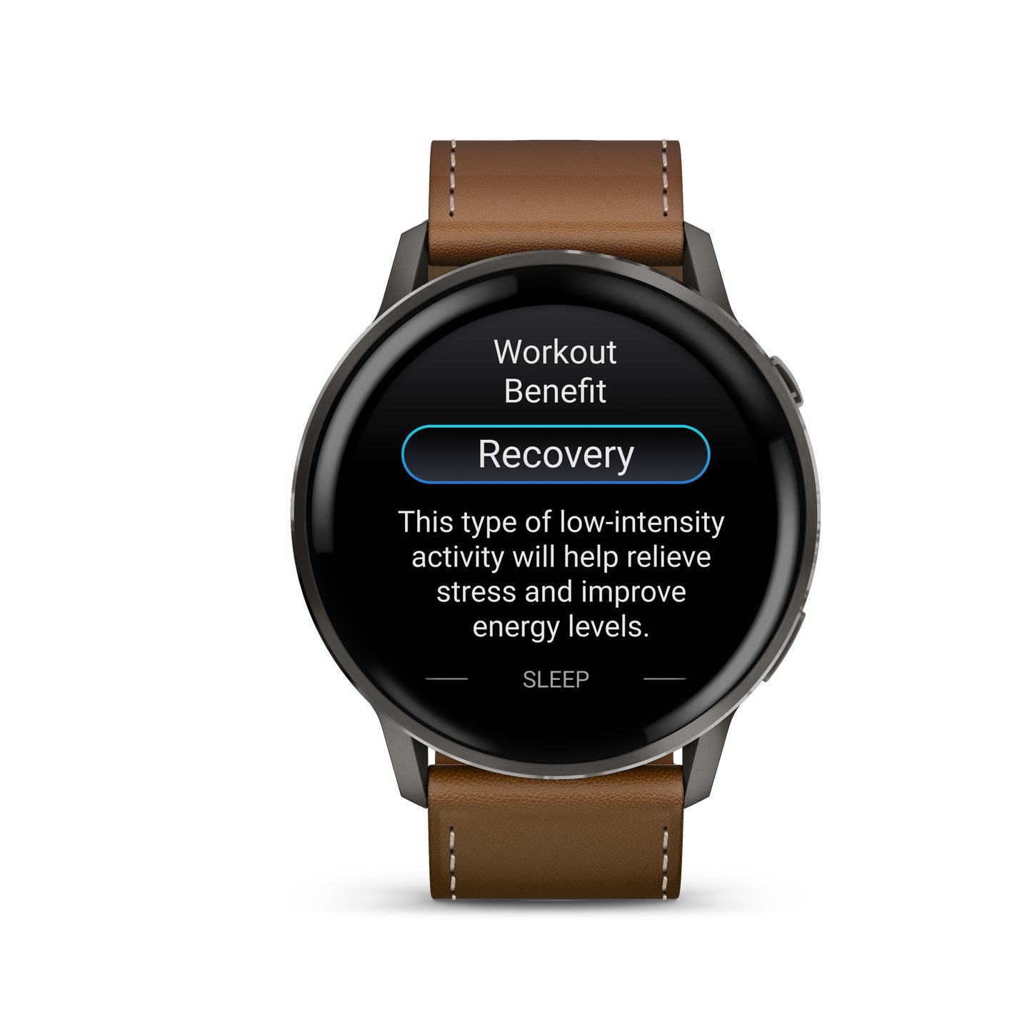 Garmin Venu 4 45mm Slate with Black Silicone Band and Brown Leather Band