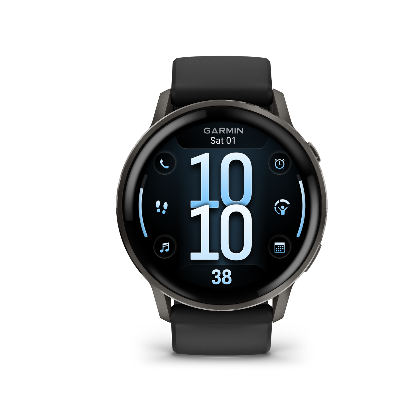 Garmin Venu 4 45mm Slate with Black Silicone Band