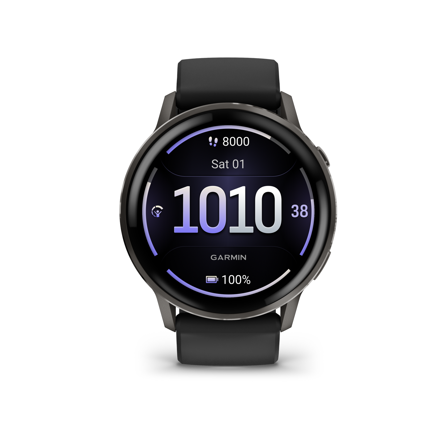 Garmin Venu 4 45mm Slate with Black Silicone Band