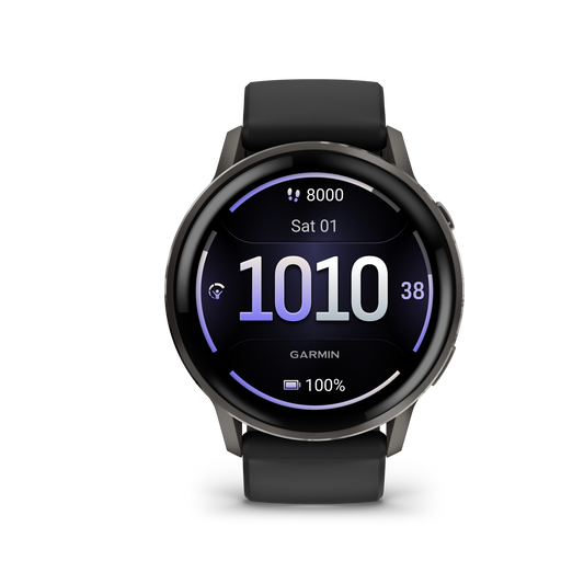 Garmin Venu 4 45mm Slate with Black Silicone Band