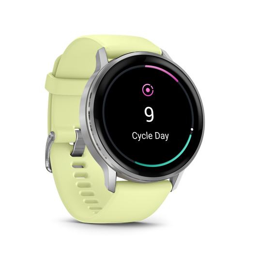 Garmin Venu 4 45mm Silver with Citron Silicone Band