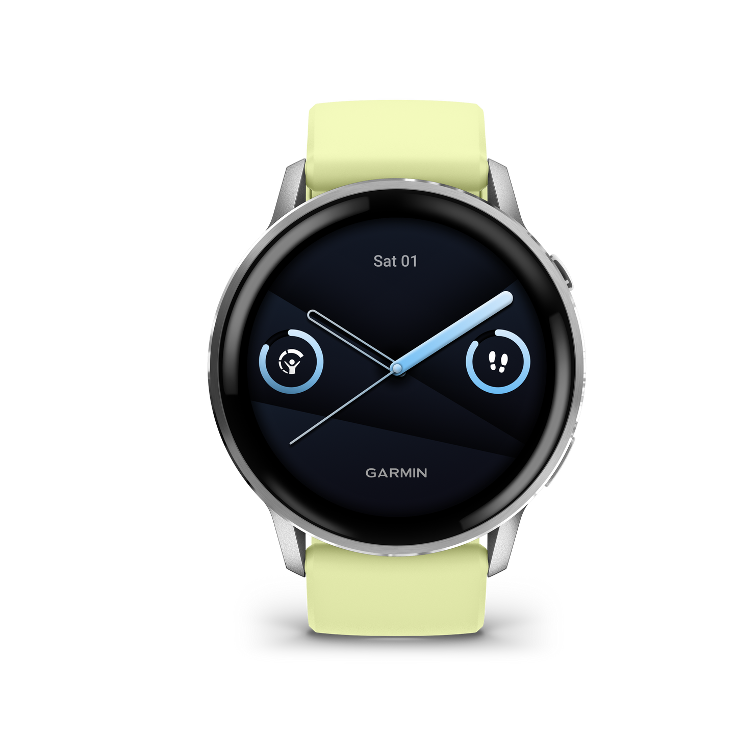 Garmin Venu 4 45mm Silver with Citron Silicone Band